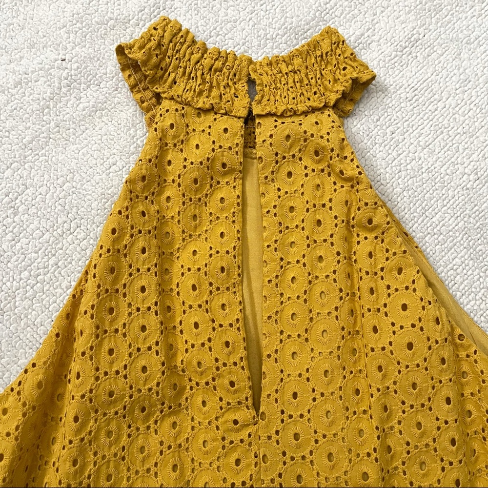 Zara Yellow Sleeveless Mock Neck Dress, Size Small - Picture 8 of 9